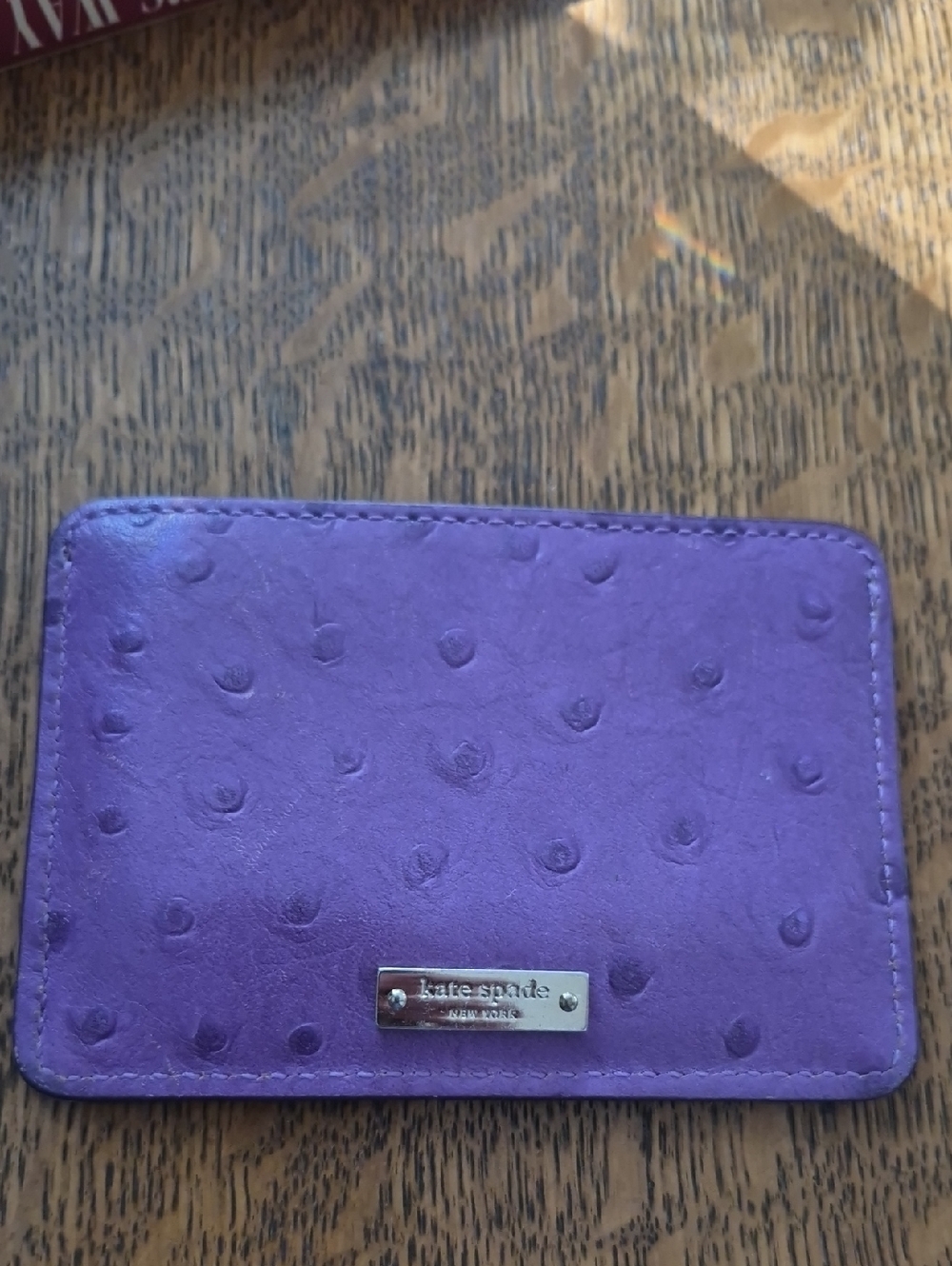 kate spade Purple Pebbled Card Case